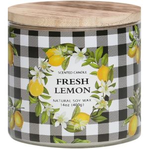 Kormmco Lemon Candle, Fresh Lemon Scented Candle