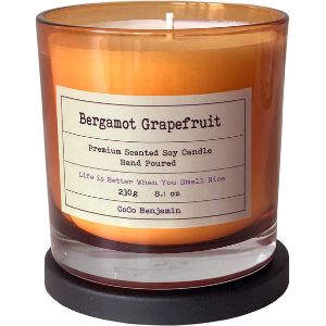 Coco Benjamin Bergamot Grapefruit Hand Poured Soy Candle Highly Scented